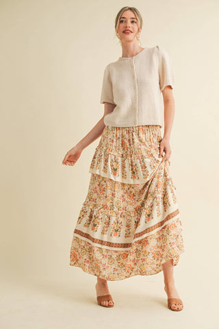 Floral Tiered Skirt
