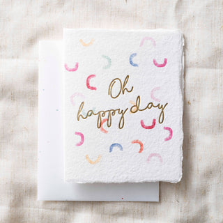 Oh Happy Day Celebration Greeting Card + Envelope