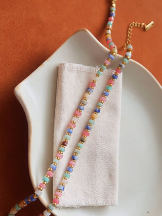 Lyric Multi Colored Boho Beaded Necklace