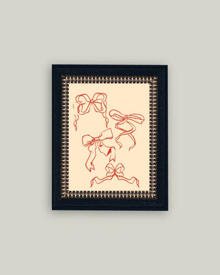 FINAL SALE Valentine Bows Framed Art