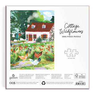 Cottage Wildflowers + Chickens 1000 Piece Puzzle
