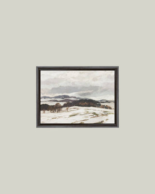 Gustav Macoun Snowy Hills Framed Antique Art
