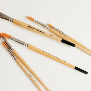 Filbert Watercolor Brush Set - 6 Piece