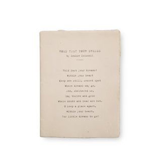 Large Deckle Edge Notebook Hold Fast Your Dreams