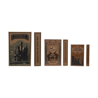Neutral Halloween Linen Wrapped Storage Book Single