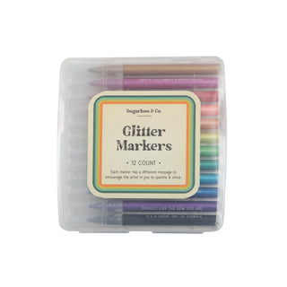 Glitter Markers in Case