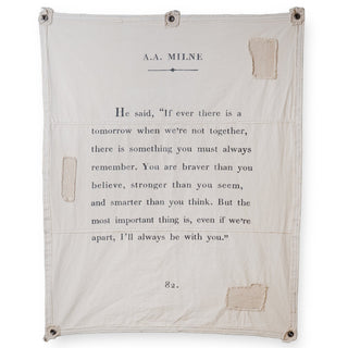 I'll Always Be With You - A.A. Milne Oversized Poetry Tarp