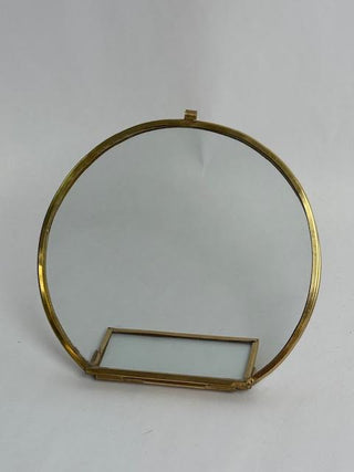 6" Round Brass Standing Frame