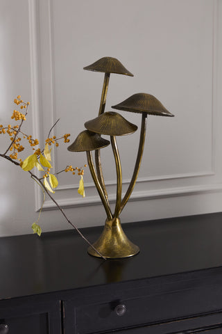 Oversized Brass Mushroom Decor *online exclusive*