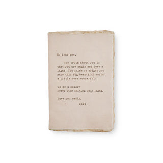 Small Deckle Edge Notebook - Never Stop Shining