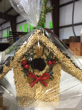 Christmas Cottage Bird Feeder