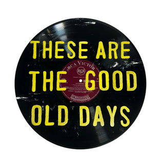 Good Old Days One-Of-A-Kind Repurposed Vinyl Art