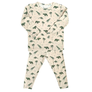 FINAL SALE Dino Snore Bamboo Pajamas - Baby + Toddler