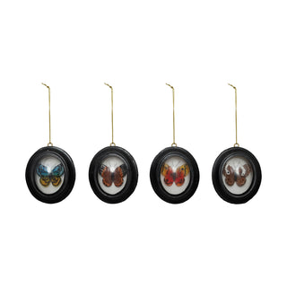 Resin Convex Framed Faux Butterfly Ornament, 4 Styles