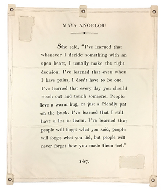 Maya Angelou Oversized Poetry Tarp