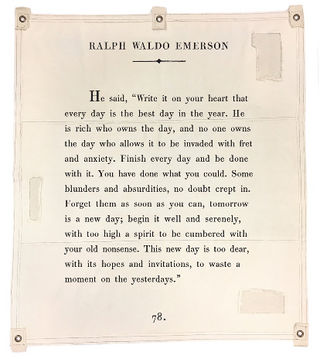 Ralph Waldo Emerson Oversized Poetry Tarp