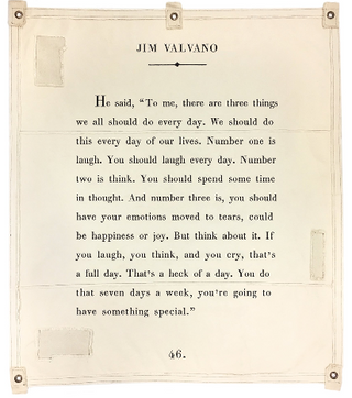 Jim Valvano Oversized Poetry Tarp