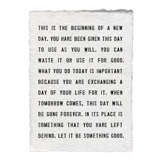 Handmade Paper Print (Quotes)