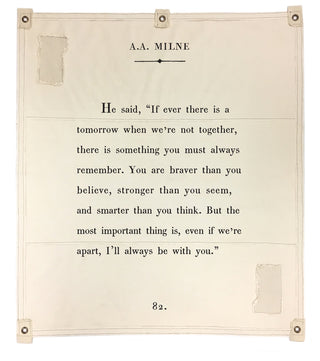 I'll Always Be With You - A.A. Milne Oversized Poetry Tarp