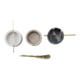 Marble Bowl & Knife